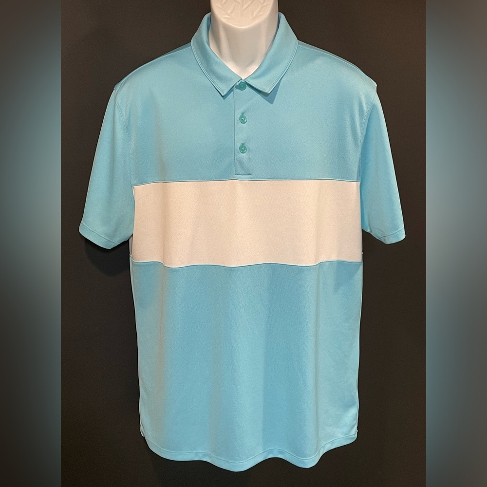 Nike Golf Men’s Dri-FIT Polo in Baby Blue & White Size L